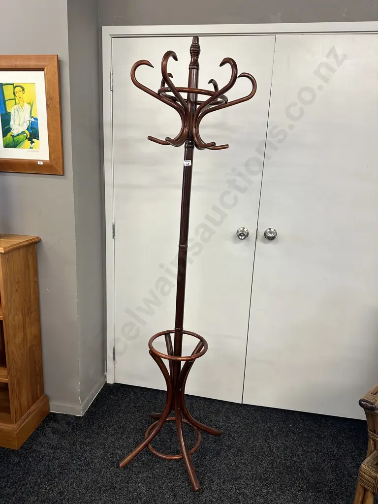 Wooden Freestanding Coat Stand With Revolving Top. H185cm Image 1++