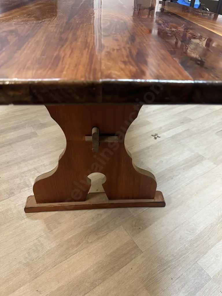 Solid Wood Refectory Dining Table. H76 W178 D86cm Image 1++