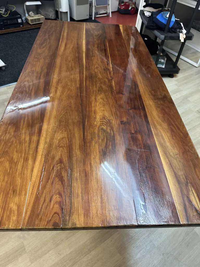 Solid Wood Refectory Dining Table. H76 W178 D86cm Image 1++