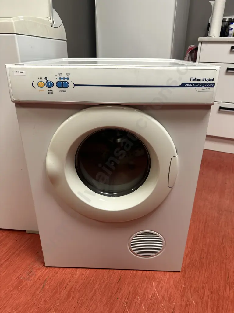 Fisher & Paykel Auto Sensing ED55 Clothes Dryer, Serial #DEL140593 Image 1++