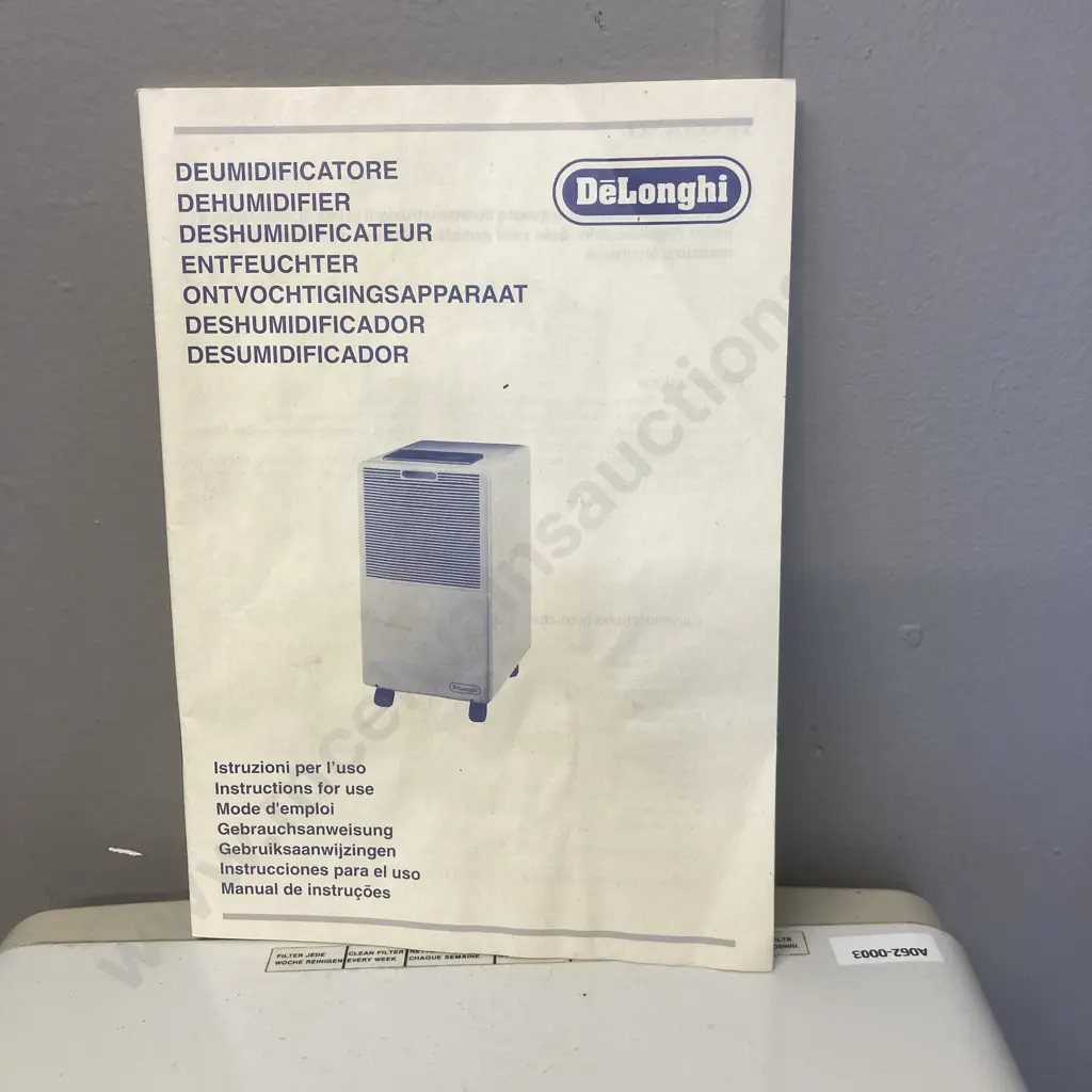 Delonghi Dehumidifier With Manual Image 1++