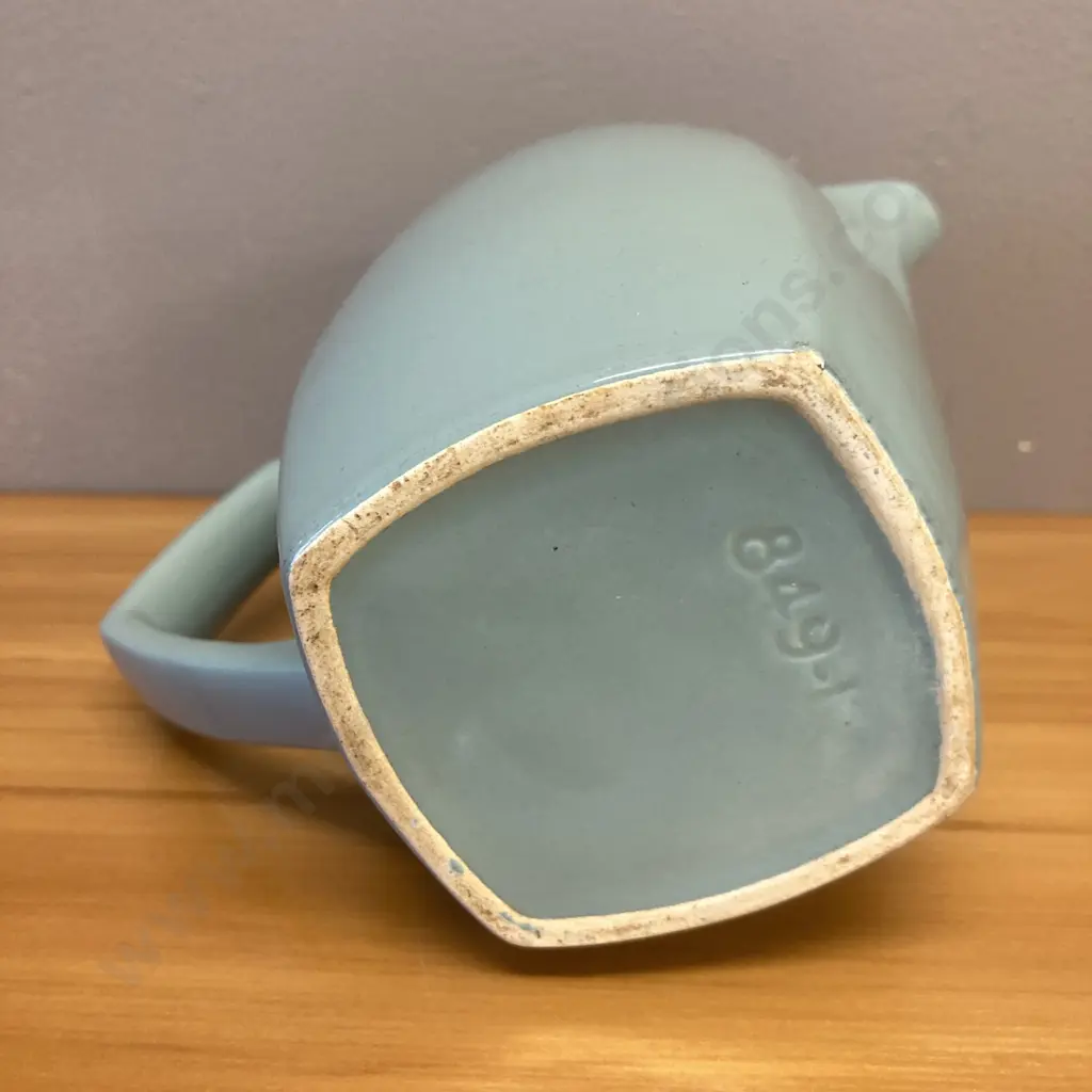 A Teal Crown Lynn Colour Glaze Jug #849-1. H13cm Image 1++