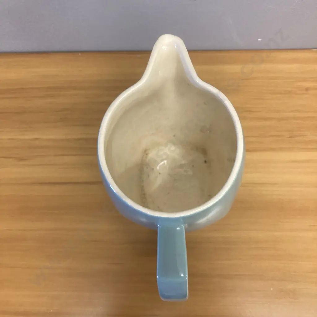 A Teal Crown Lynn Colour Glaze Jug #849-1. H13cm Image 1++
