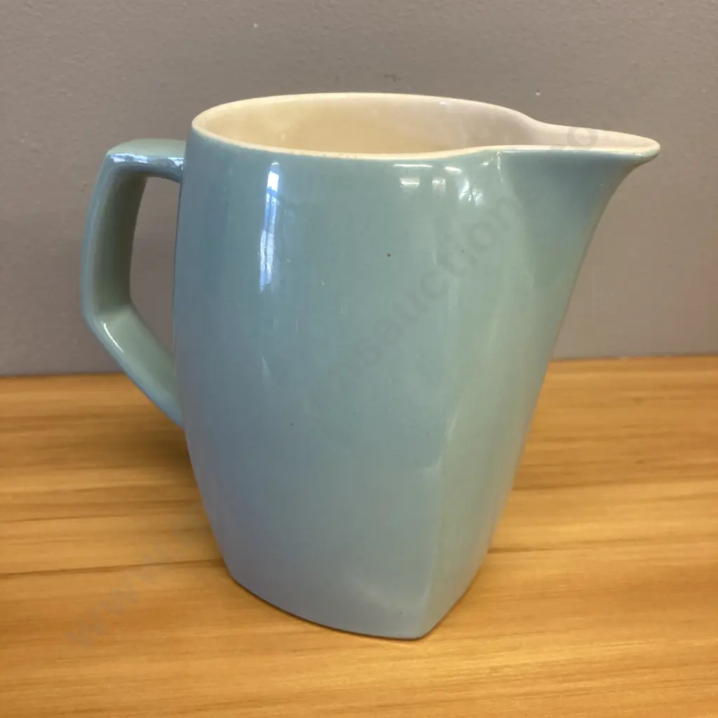 A Teal Crown Lynn Colour Glaze Jug #849-1. H13cm Image 1++