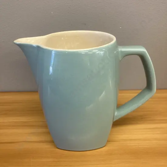 A Teal Crown Lynn Colour Glaze Jug #849-1. H13cm