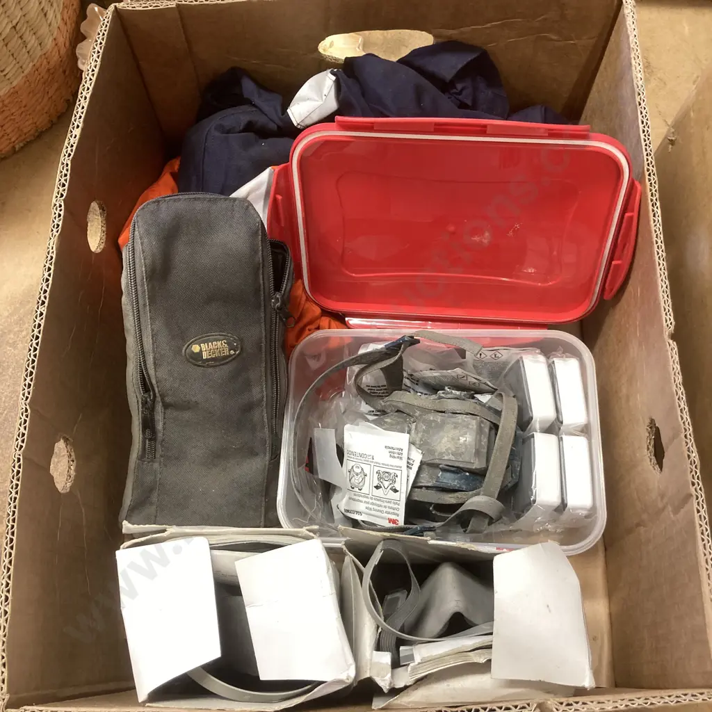 Box lot Respirators, B&D Crosshair Laser Level Etc Image 1++