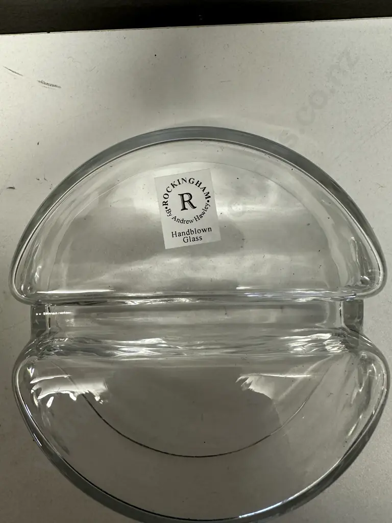 Rockingham By Andrew Hawley Handblown Glass Separated Dishes x3 Image 1++