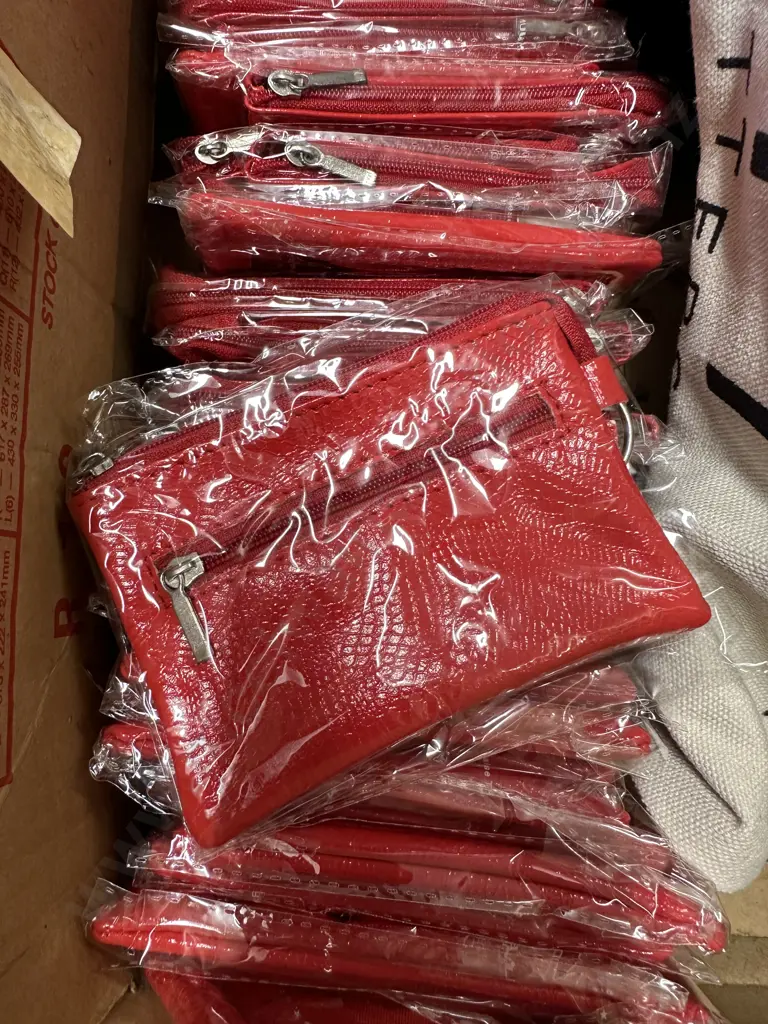 Box Of Red Purses Etc Image 1++