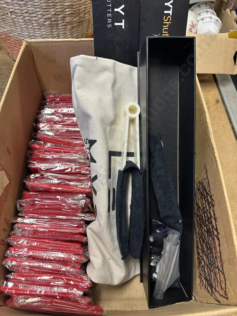 Box Of Red Purses Etc Image 1++