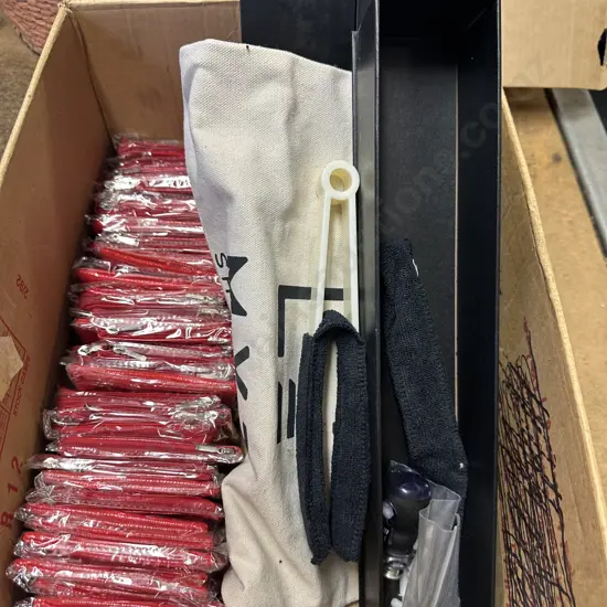 Box Of Red Purses Etc