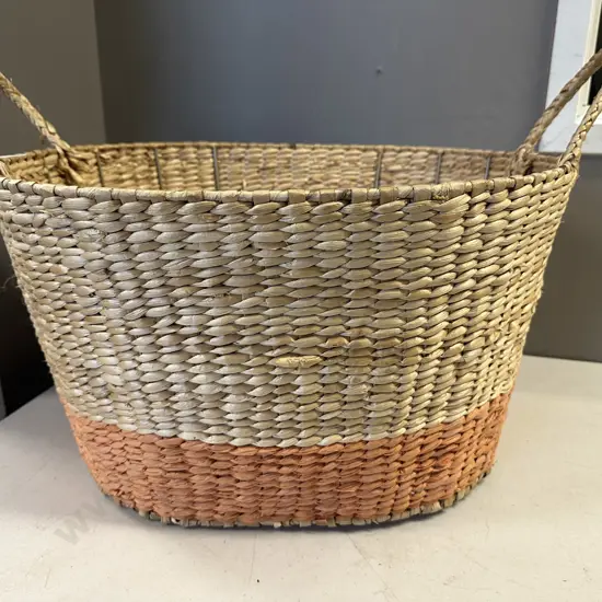 Double Handled Oval Sea Grass Basket