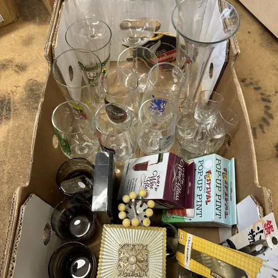 Selection Of Vintage Glasses Etc