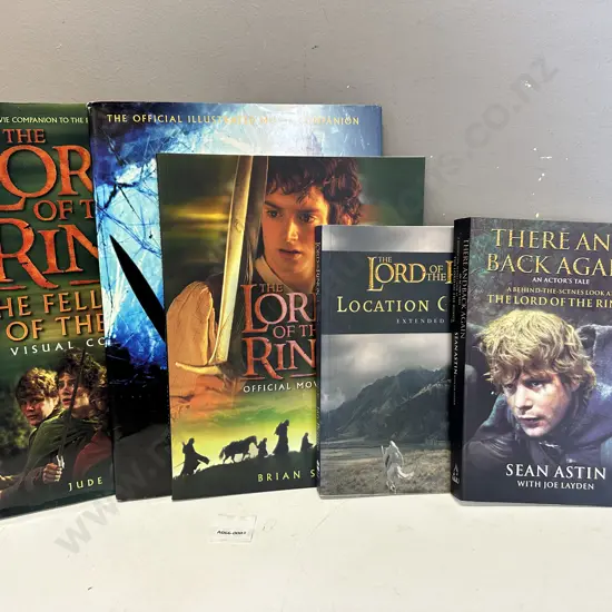 The Lord Of The Rings Books - Location Guidebook, Official Movie Guide, Visual Companions, There & Back Again.