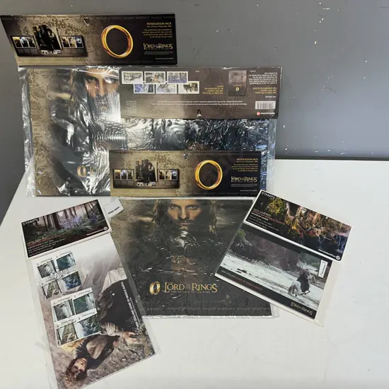 LOTR - 3 x The Return of the King Presentation Packs Stamps 2003, Home Of Middle Earth 2004 FDC & MC Packs NZPO (Sealed)