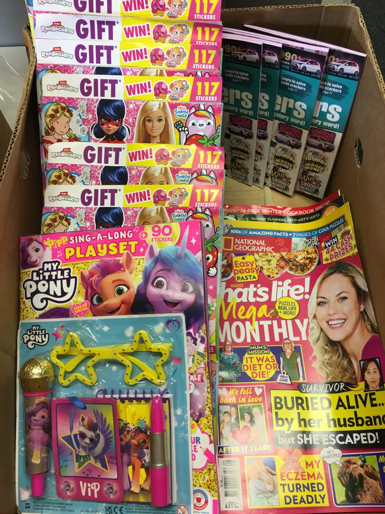 Box Assorted Magazines, Puzzle Books & Gift Sets Image 1++