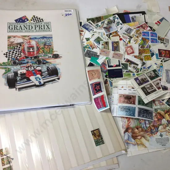 Australian Formula One Binder & First Day Covers, Assorted Loose Stamps