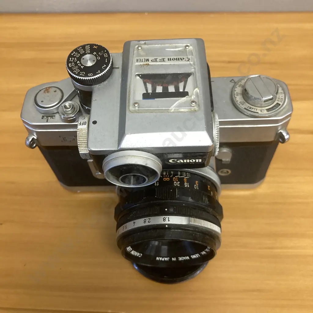 Canon FP 35mm SLR Camera #116716 With Canon FP External Exposure Meter & FL 50mm 1:1.8 Lens 56168 Image 1++