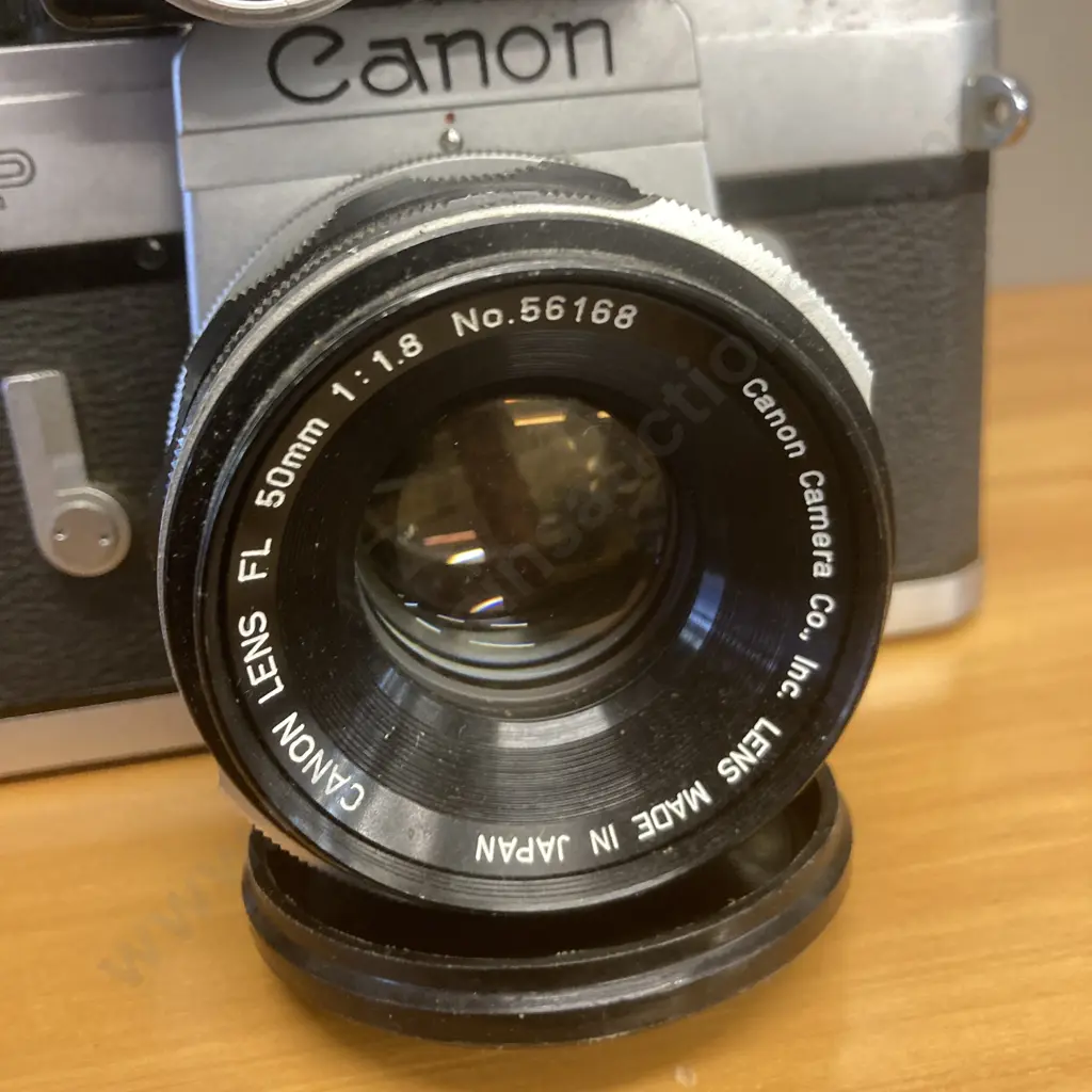 Canon FP 35mm SLR Camera #116716 With Canon FP External Exposure Meter & FL 50mm 1:1.8 Lens 56168 Image 1++