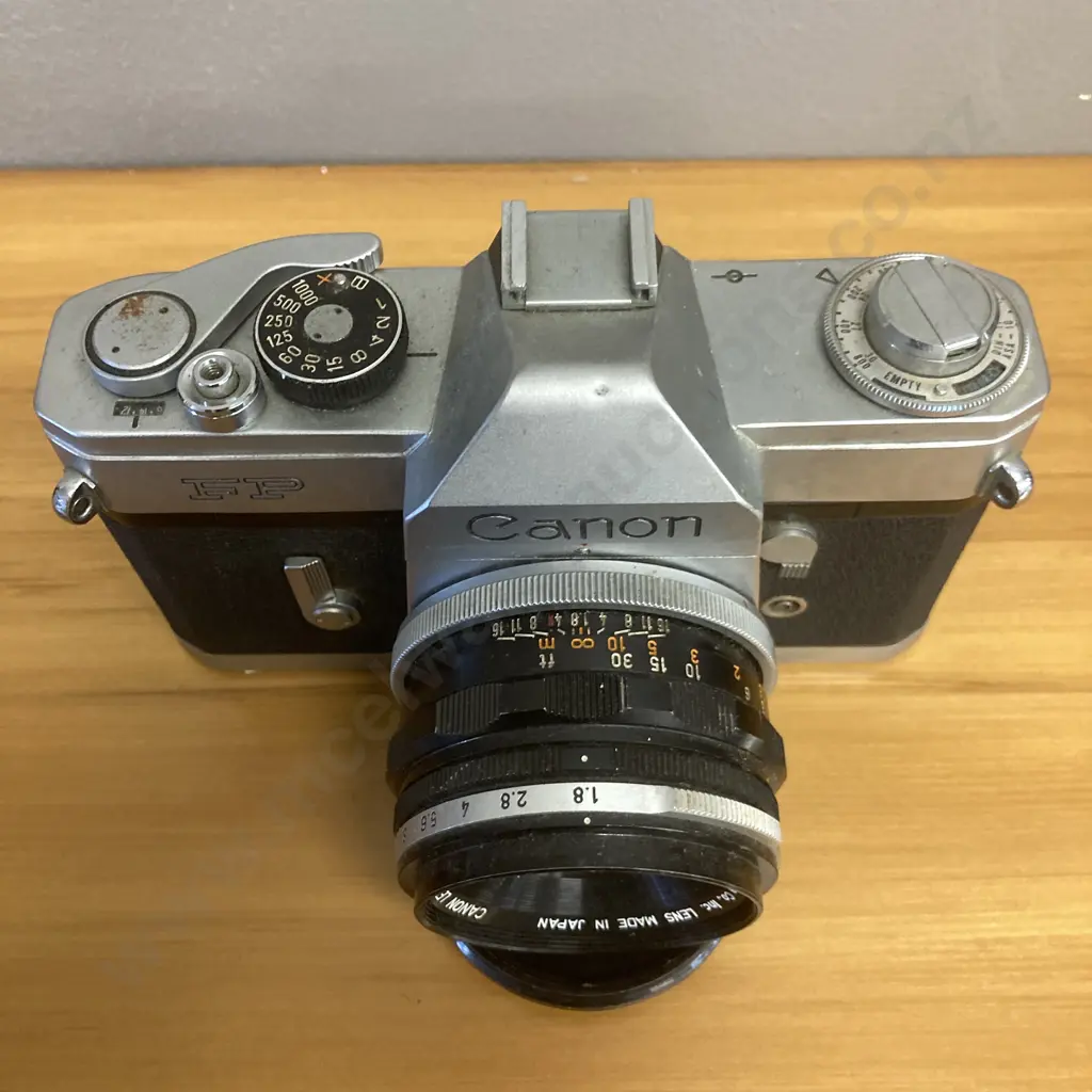 Canon FP 35mm SLR Camera #116716 With Canon FP External Exposure Meter & FL 50mm 1:1.8 Lens 56168 Image 1++