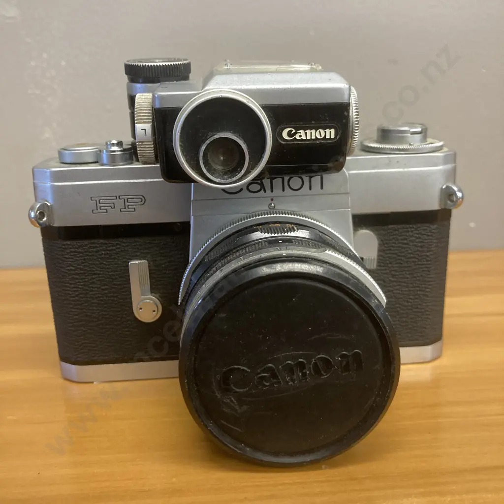 Canon FP 35mm SLR Camera #116716 With Canon FP External Exposure Meter & FL 50mm 1:1.8 Lens 56168 Image 1++