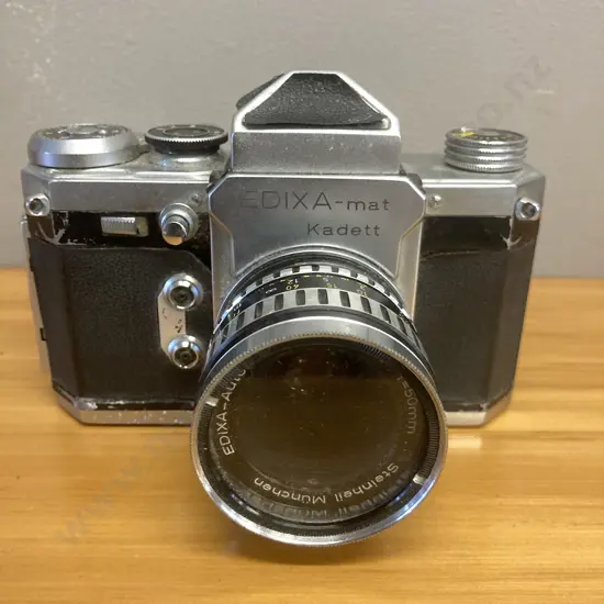German Wirgin Edixa-Mat Kadett 35mm SLR With Steinheil Munchen Edixa Auto Cassaron 2.8 / 50mm Lens