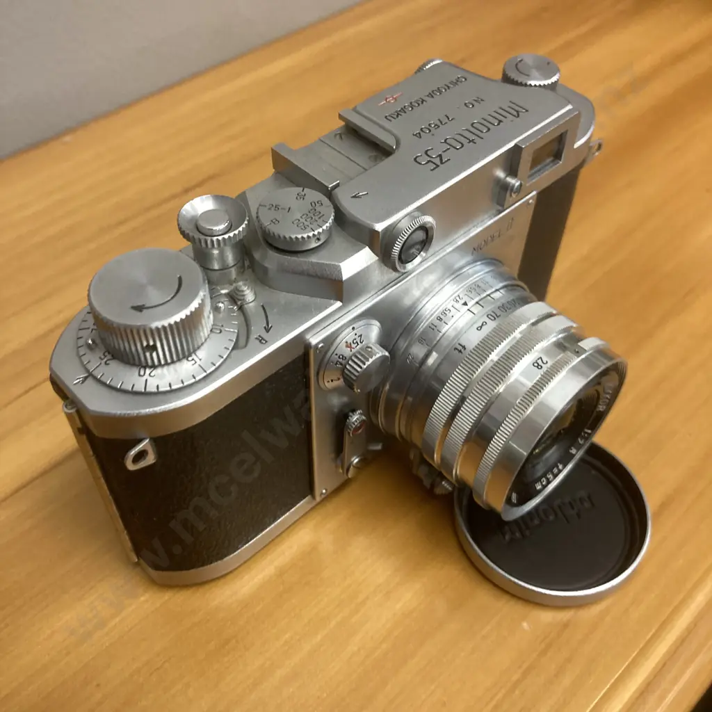 Minolta-35 Model II 35mm Rangefinder Camera #77504 with 2.8 / 5cm Lens Leica L39 Mt #1600787 Image 1++