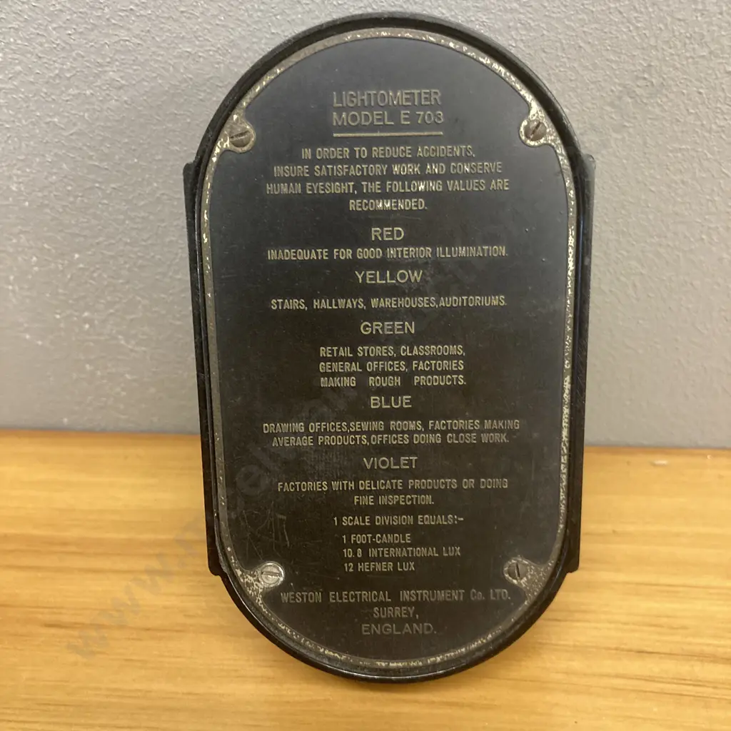 Weston E.703 Lightometer - Candle Light Meter With Leather Case Image 1++