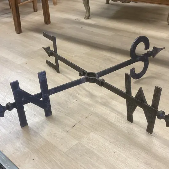 Large Vintage Heavy Black Steel Weather Vane. 21 x 95cm