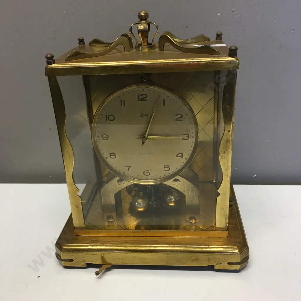 Vintage German Schatz (Schatz & Sohne) 1000 Day Rectangular Shelf Clock - July 1955, With Key. Early Straight Leg Model Image 1++