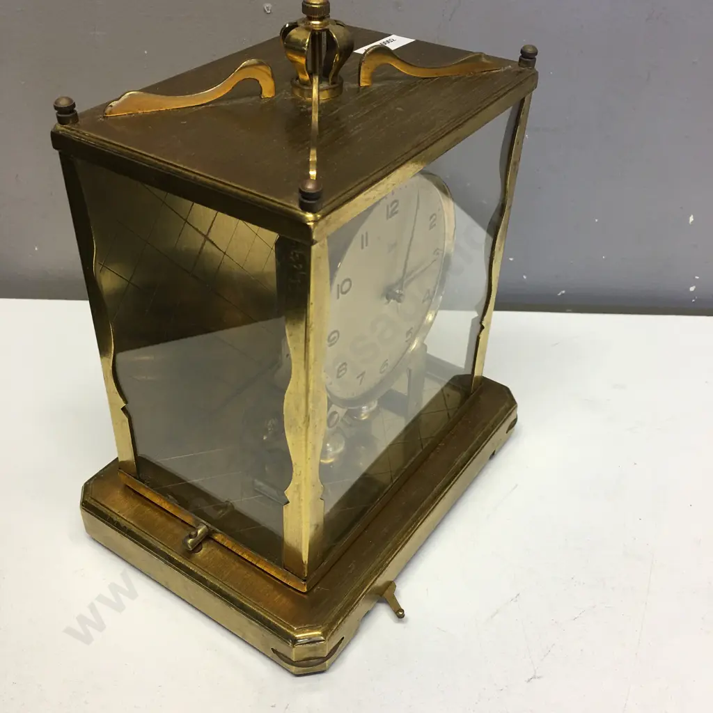 Vintage German Schatz (Schatz & Sohne) 1000 Day Rectangular Shelf Clock - July 1955, With Key. Early Straight Leg Model Image 1++