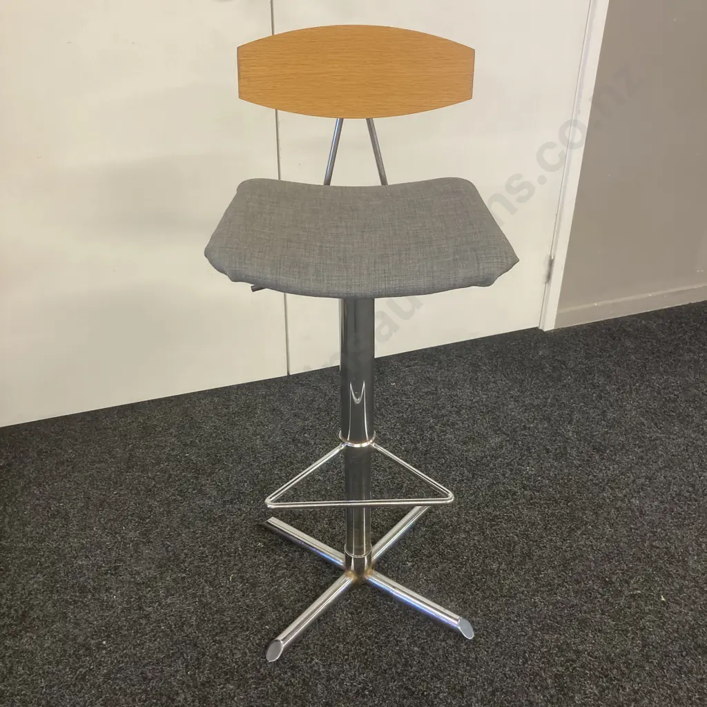 Danske Mobler Blaise Barstool - Adjustable Height, 360 Degree Swivel, Lower Back Support Image 1++