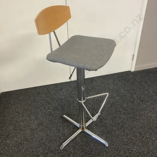 Danske Mobler Blaise Barstool - Adjustable Height, 360 Degree Swivel, Lower Back Support