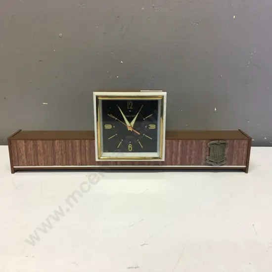 Vintage Tokyo Clock No 1720 Mantel Clock, (With St Pauls Auckland Coat of Arms) Mechanical Movement.12 x 35cm