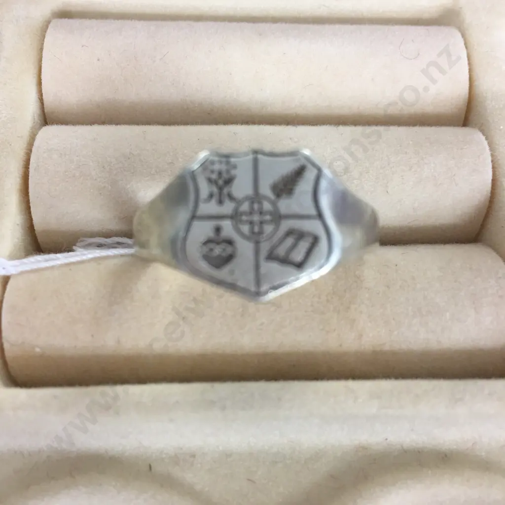 Sterling Silver Mens Ring Stamped MJS Image 1++