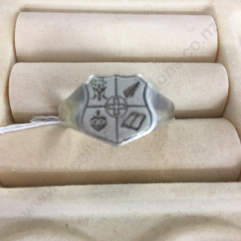 Sterling Silver Mens Ring Stamped MJS Image 1++