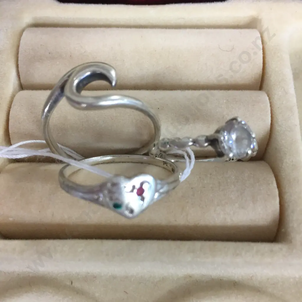 Selection Of Stamped 925 Rings Image 1++