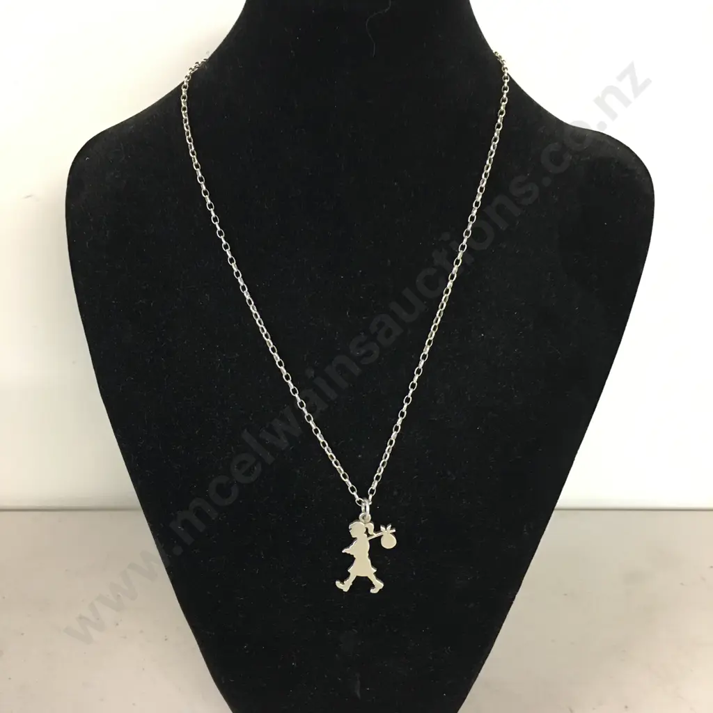 Karen Walker Runaway Girl Sterling Silver Necklace Image 1++