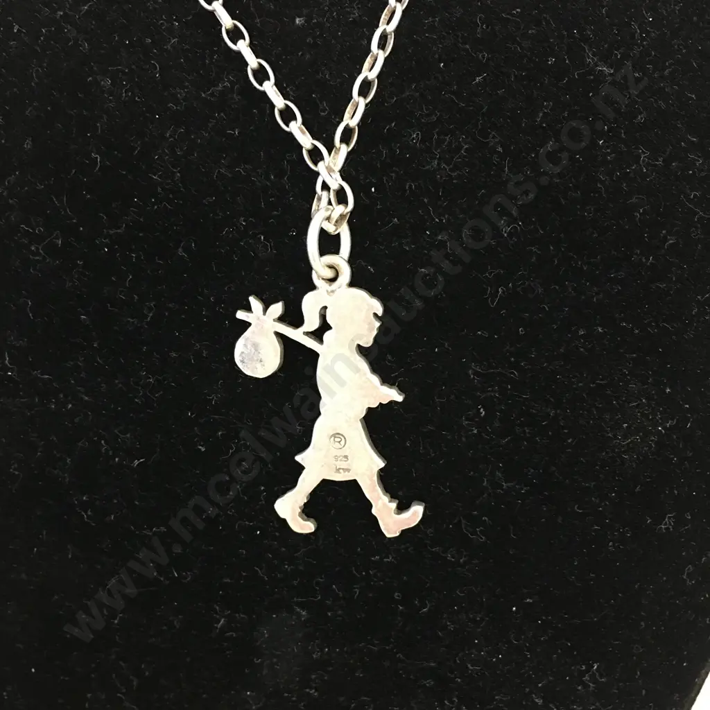 Karen Walker Runaway Girl Sterling Silver Necklace Image 1++