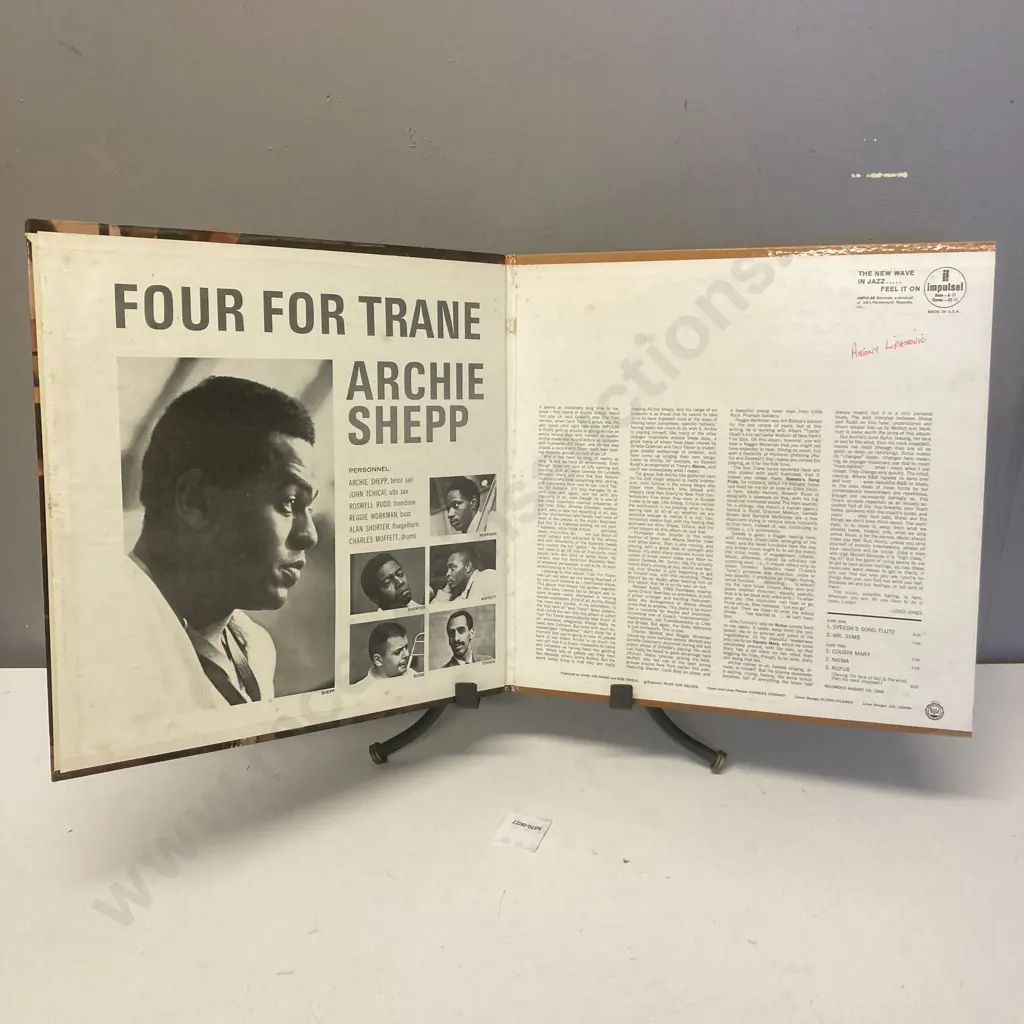 Archie Shepp – Four For Trane Vinyl LP, Impulse! AS-71, 1965 US, Stereo, Gatefold Image 1++