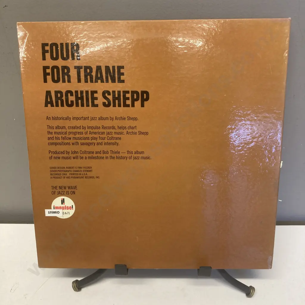 Archie Shepp – Four For Trane Vinyl LP, Impulse! AS-71, 1965 US, Stereo, Gatefold Image 1++