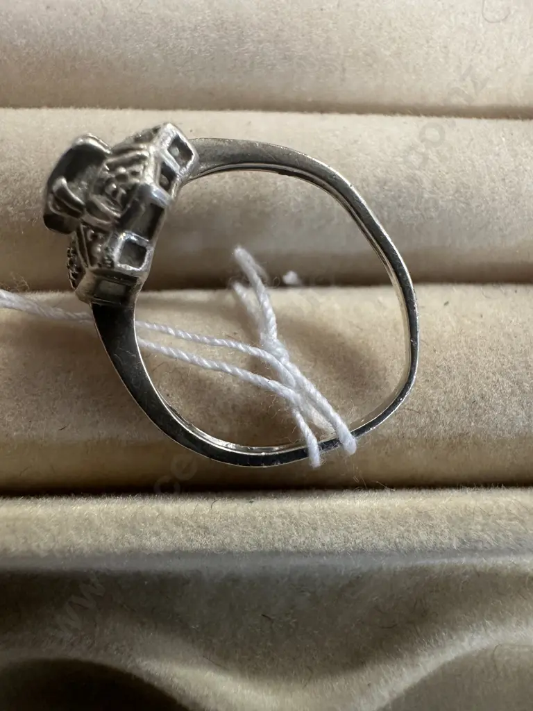 Vintage 925 Ring With Sapphire Stone Image 1++