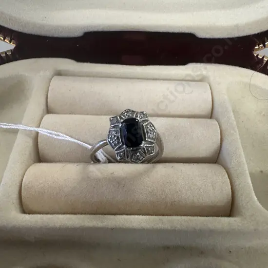 Vintage 925 Ring With Sapphire Stone