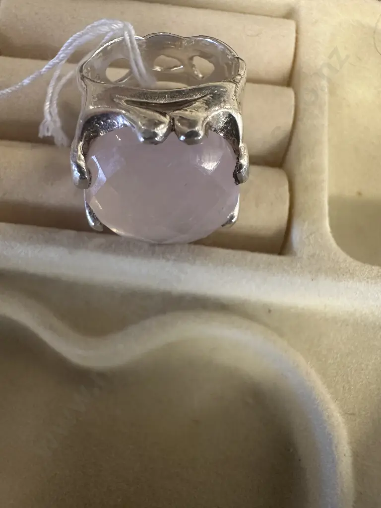 925 Pink Gemstone Ring Image 1++