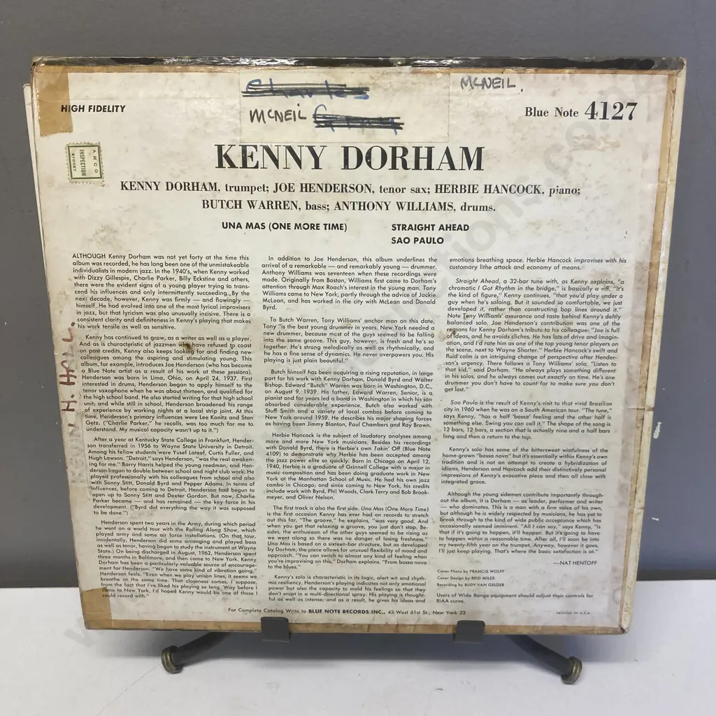 Rare Collectable Kenny Dorham – Una Mas (One More Time) Vinyl LP, Blue Note – BLP 4127, 1963 US Image 1++