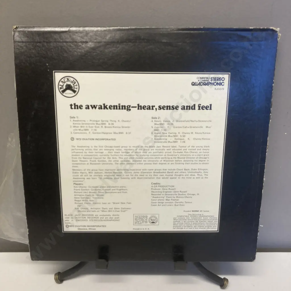 The Awakening (4) ‎– Hear, Sense And Feel Vinyl LP, Black Jazz Records ‎– BJQD/9,1972 US,Stereo, Quadraphonic Image 1++