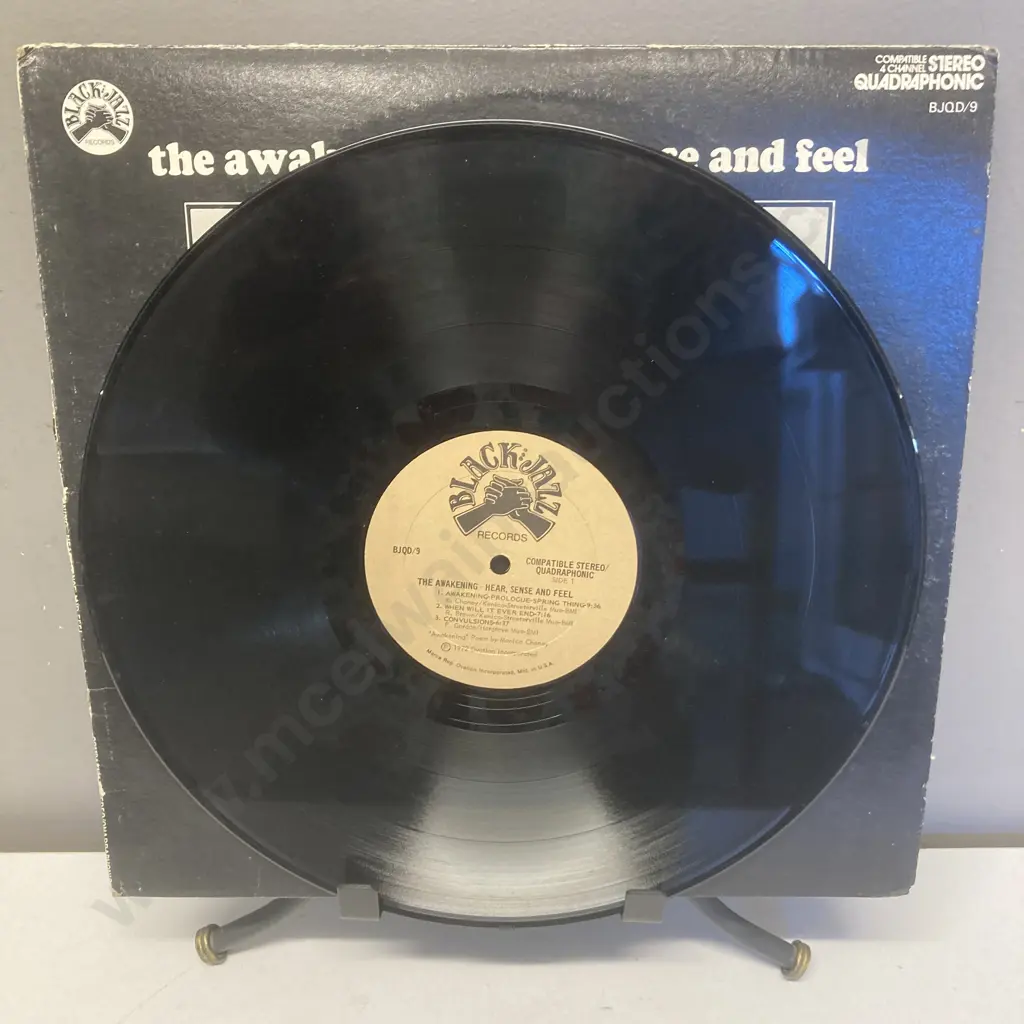 The Awakening (4) ‎– Hear, Sense And Feel Vinyl LP, Black Jazz Records ‎– BJQD/9,1972 US,Stereo, Quadraphonic Image 1++