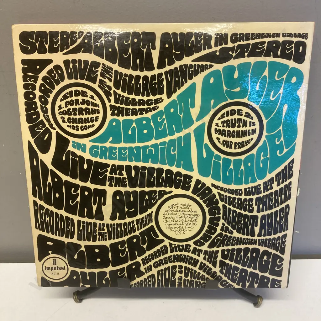 Albert Ayler ‎– In Greenwich Village Vinyl LP, Impulse! AS-9155, Impulse! A-9155,1967 US, Gatefold Image 1++