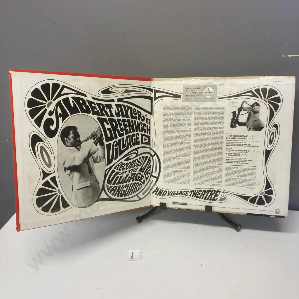 Albert Ayler ‎– In Greenwich Village Vinyl LP, Impulse! AS-9155, Impulse! A-9155,1967 US, Gatefold Image 1++
