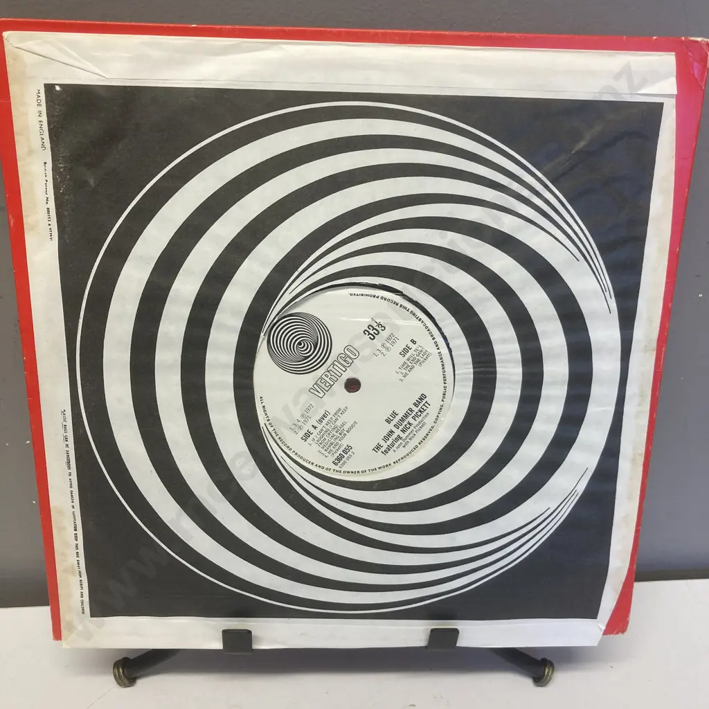 The John Dummer Band Featuring Nick Pickett  - Blue Vinyl LP, Vertigo 6360 055, 1972 UK, Gatefold Diecut Cover Image 1++