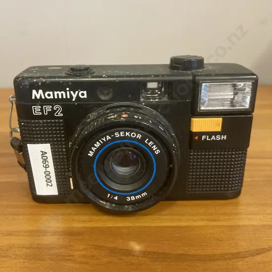 Mamiya EF2 Black 35㎜ Point & Shoot Film Camera 38㎜ f/4 Lens From JAPAN